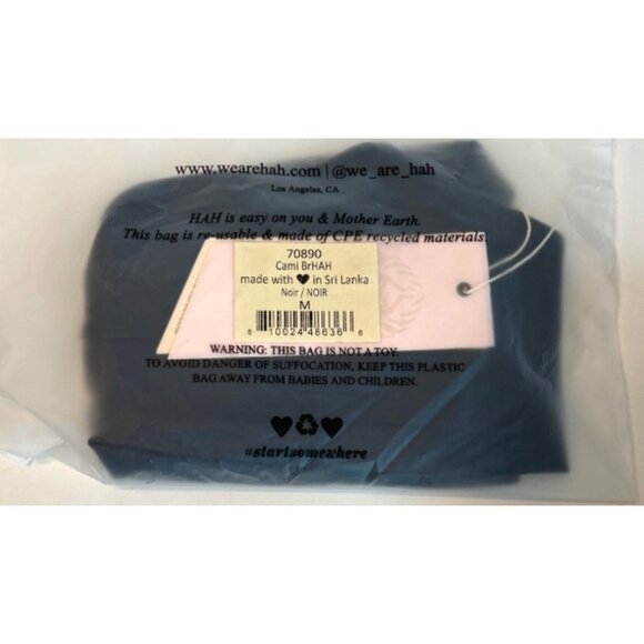 We Are HAH Women's Don't Cross Me Halter Bra Black Size L NWT - Picture 4 of 5